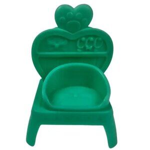 Littlest Pet Shop LPS High Back Blue Green Chair House Furniture Miniature Toy